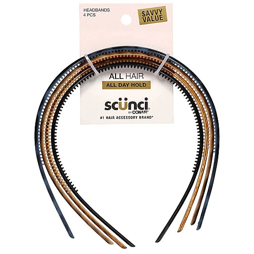 scünci Effortless Beauty Skinny Headbands - Neutrals, 4 count-043194369669-LR-184320-1-LR eShop