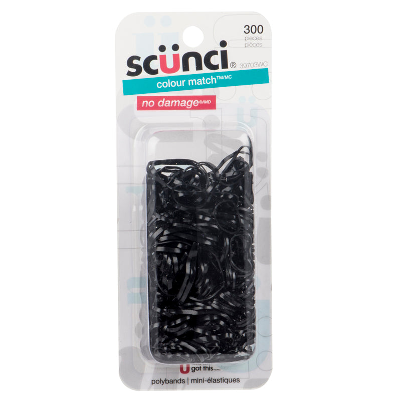 Scünci Elastic Polyband Black, 300 pieces-043194397037-LR-274573-1-LR eShop