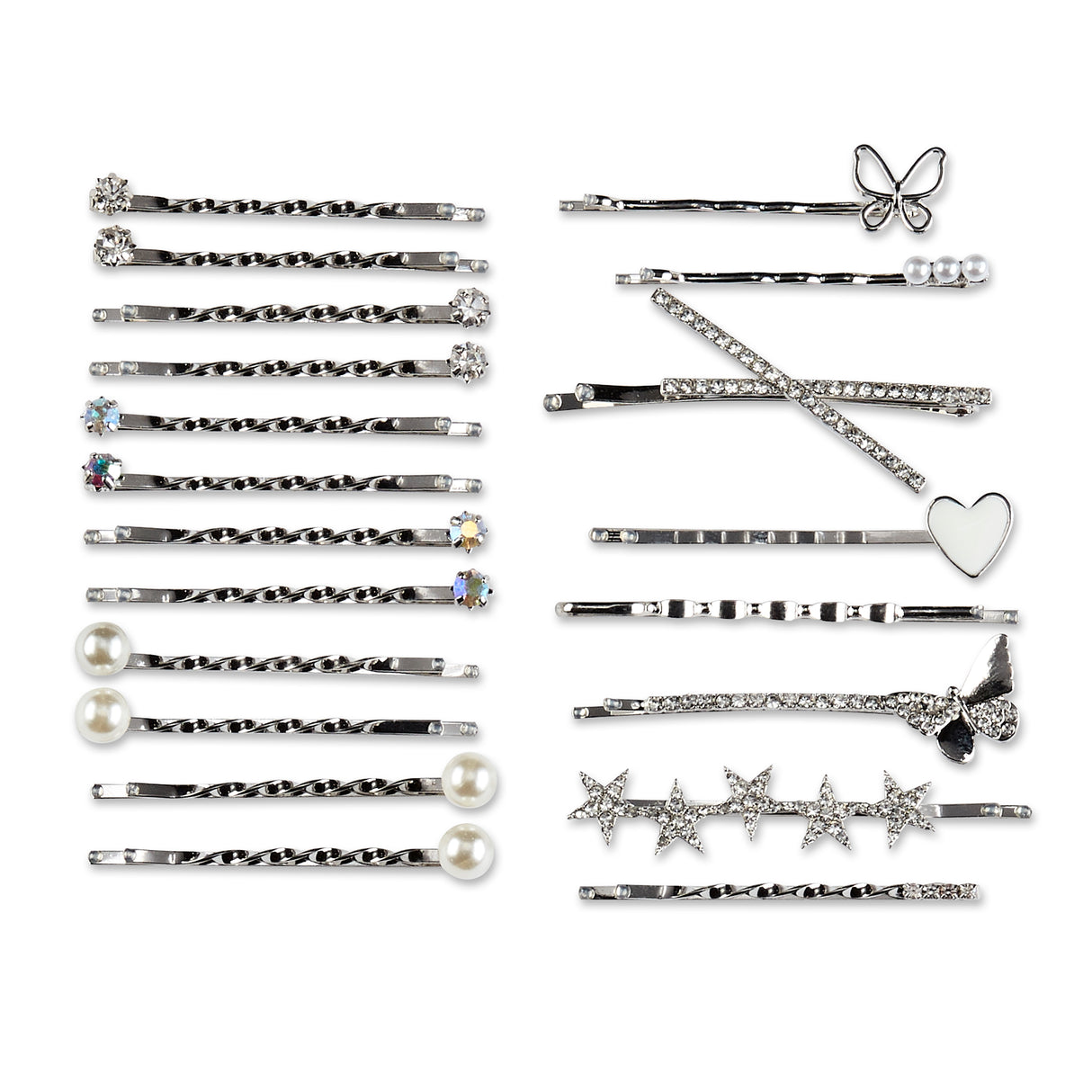 scünci Embellished Silver Bobby Pins, 20 count-043194103782-LR-359251-2-LR eShop