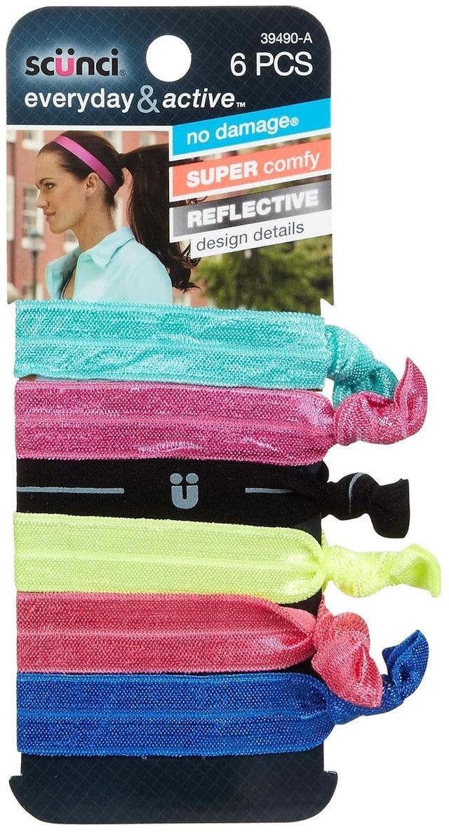 scünci Everyday & Active No Damage Knotted Ponytailers, 6 count-043194394906-LR-287582-1-LR eShop