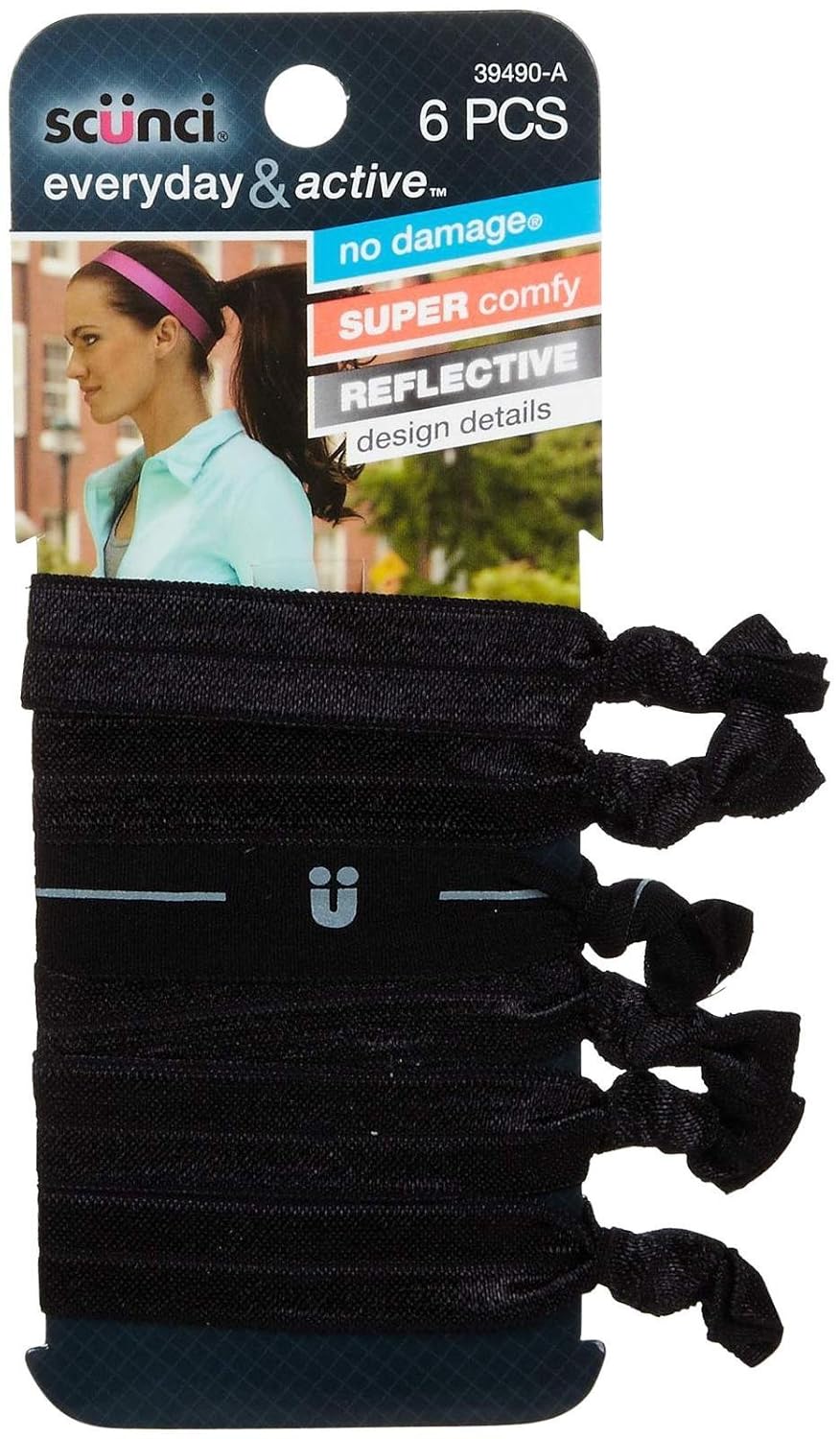 scünci Everyday & Active No Damage Knotted Ponytailers, 6 count-043194394906-LR-287582-2-LR eShop