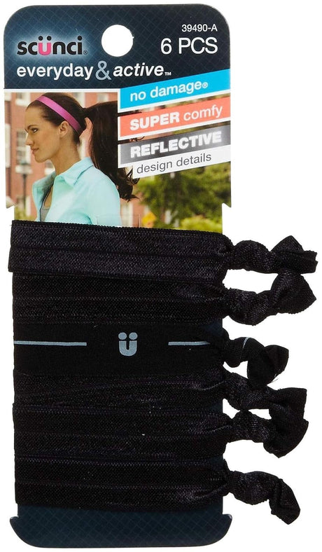 scünci Everyday & Active No Damage Knotted Ponytailers, 6 count-043194394906-LR-287582-2-LR eShop