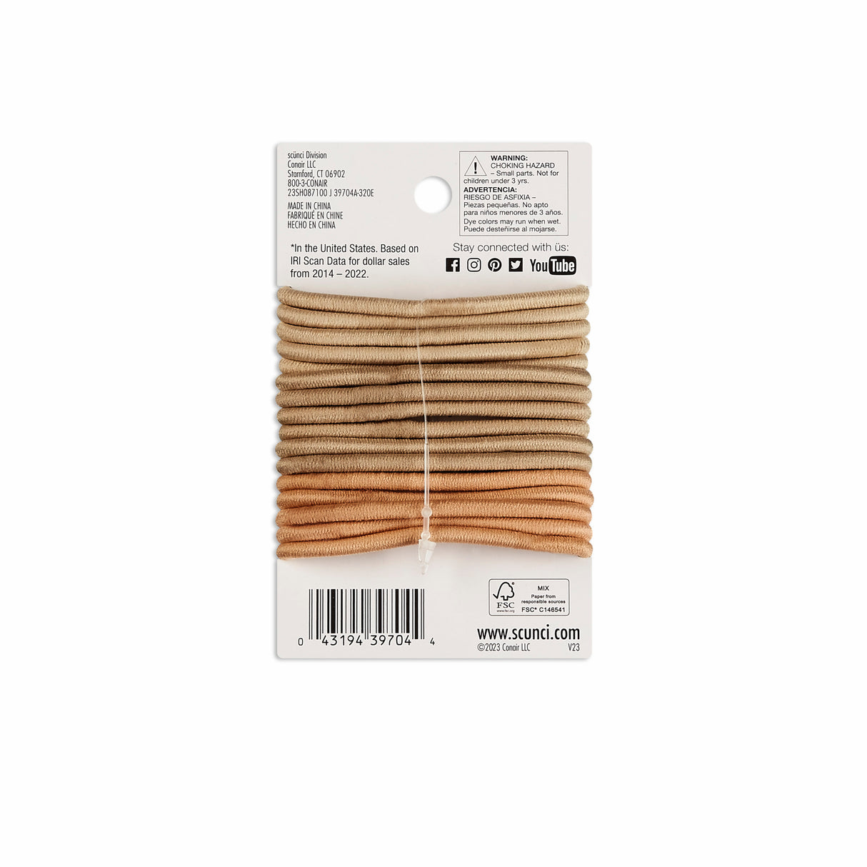 Scünci Evo/Core No Damage Comfy Hold Color Match Blonde Elastics, 16 CT-043194397044-LR-274400-2-LR eShop