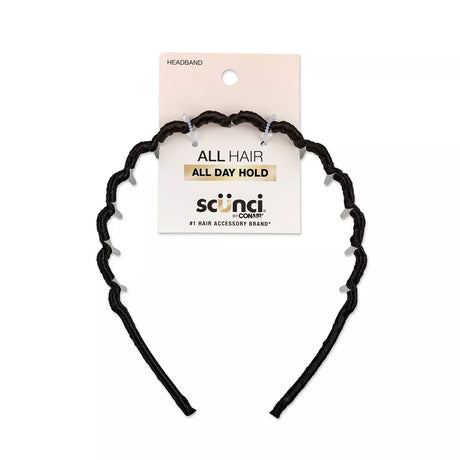 scünci Fabric Covered Zigzag Headband - Black-043194380640-LR-335026-1-LR eShop