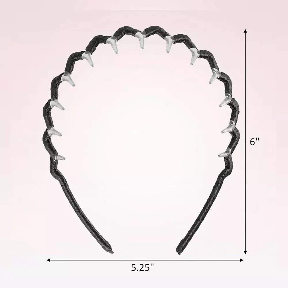 scünci Fabric Covered Zigzag Headband - Black-043194380640-LR-335026-4-LR eShop