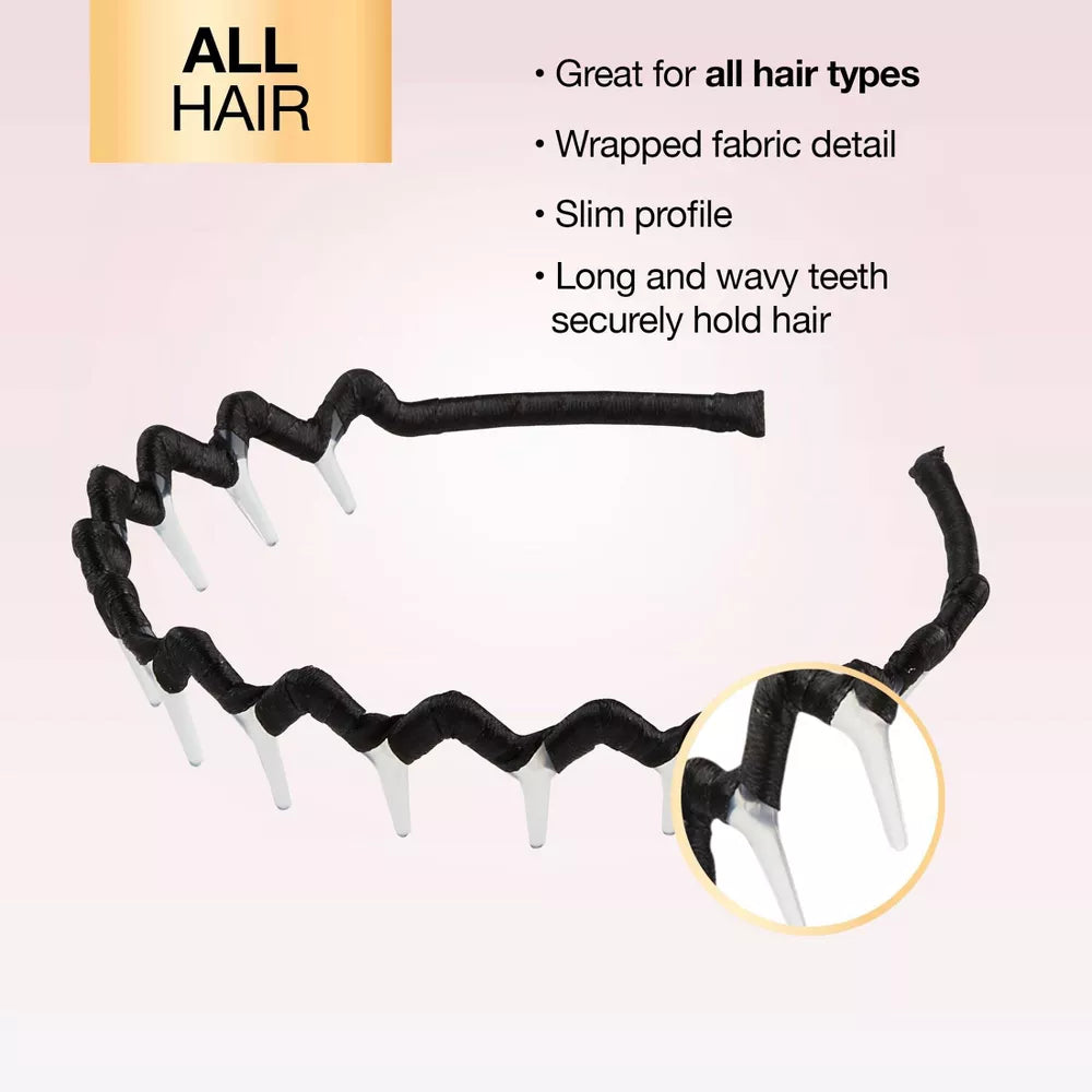 scünci Fabric Covered Zigzag Headband - Black-043194380640-LR-335026-5-LR eShop