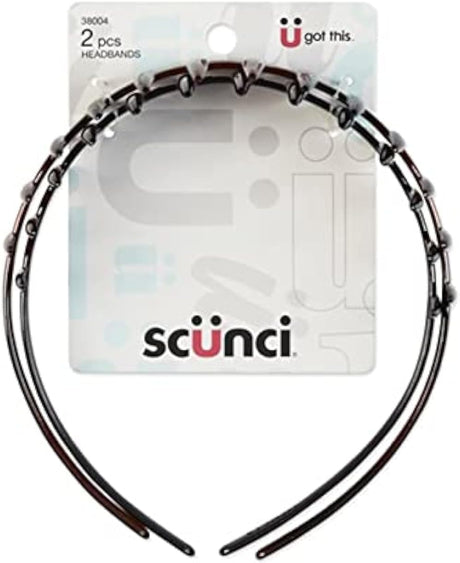 scünci Flexible Plastic Tiger Tooth Comb Headbands , 2 count-043194380046-LR-351544-1-LR eShop