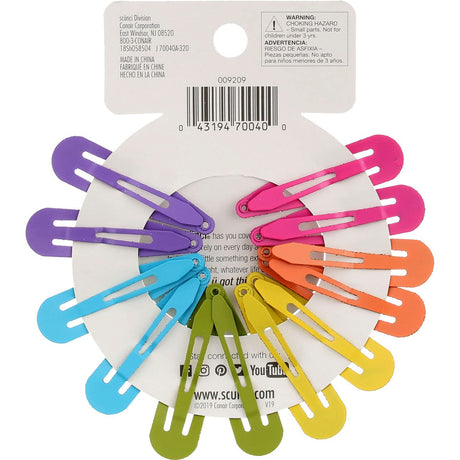 scünci Glitter Snap Clips - Rainbow, 12 count-043194700400-LR-340795-2-LR eShop