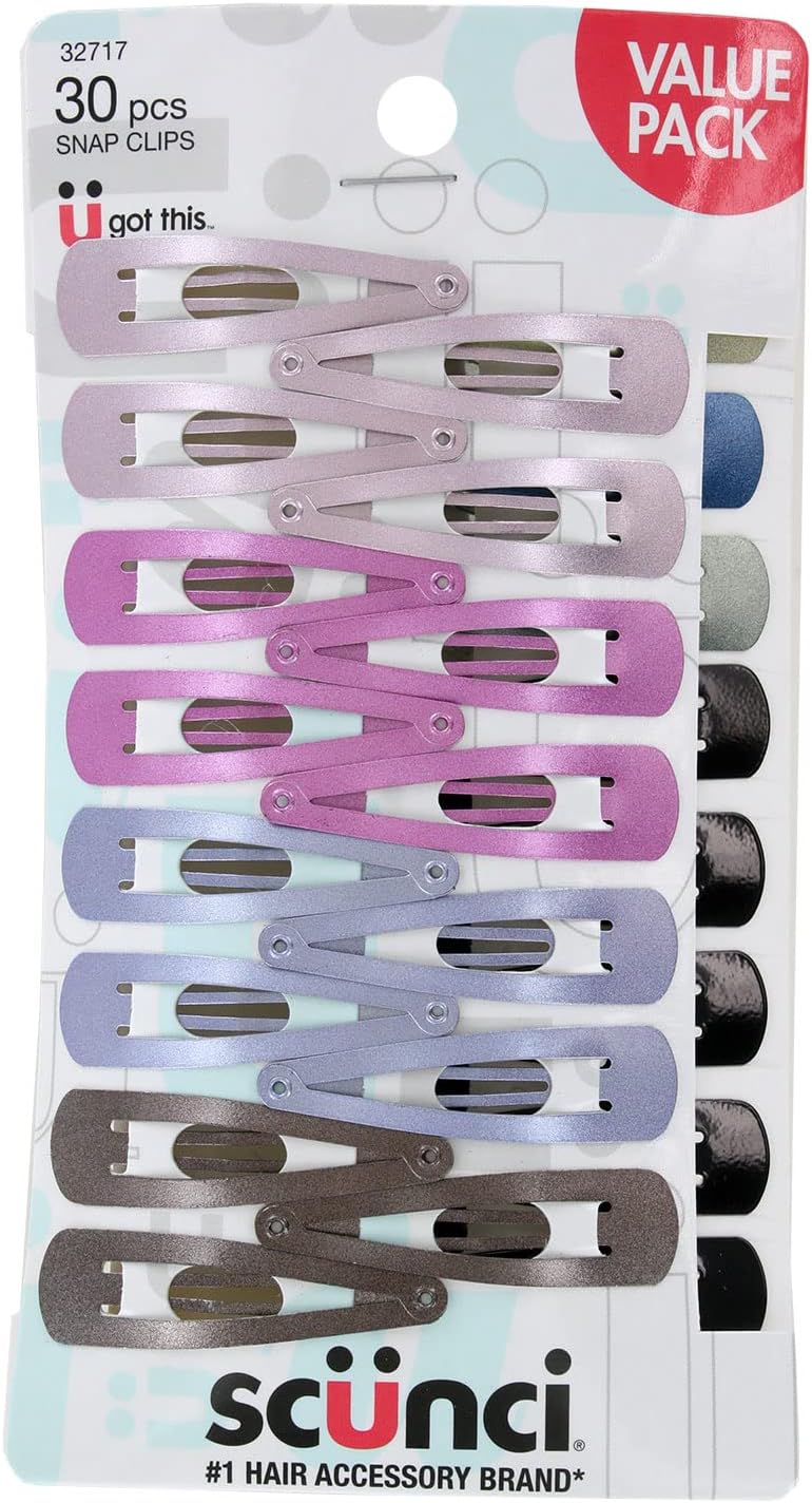 scünci Hair Snap Clips Value Pack - Assorted Colors, 30 count-043194327171-LR-348439-1-LR eShop