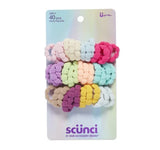 scünci Kids Soft Textured Ponytailers - Assorted Brights, 40 count-043194338146-LR-340789-1-LR eShop