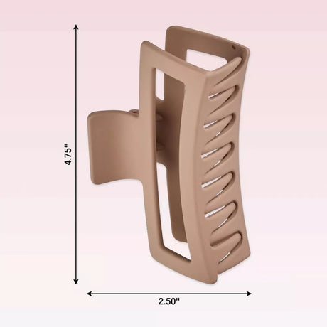 scünci Large Open Rectangle Claw Clip For Thick Hair - Matte Blush-043194601479-LR-354158-2-LR eShop