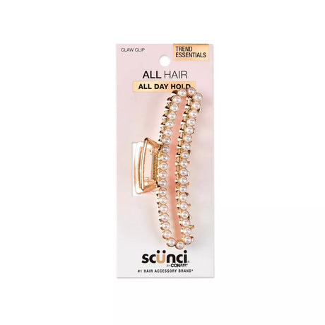 scünci Large Pearl Embellished Open Rectangle Claw Clip - Gold-043194601677-LR-355324-1-LR eShop