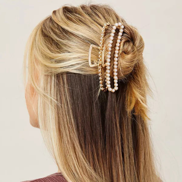 scünci Large Pearl Embellished Open Rectangle Claw Clip - Gold-043194601677-LR-355324-2-LR eShop