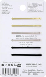 scünci Metallic Oval Link Bobby Pins - Assorted Colors, 6 count-043194351008-LR-348441-2-LR eShop