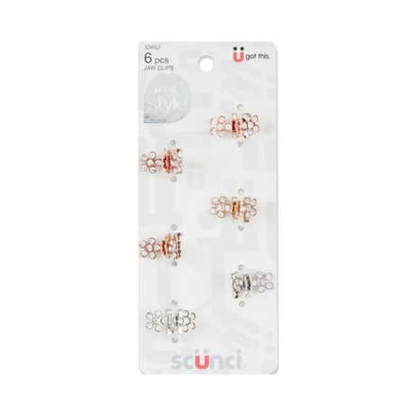 Scunci Mini Metal Rhinestone Jaw Clips, 6.0 Ea-043194326525-LR-337461-1-LR eShop