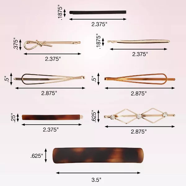 scünci Mixed Fashion Pins & Barrettes - Assorted, 8 count-043194103980-LR-359253-4-LR eShop