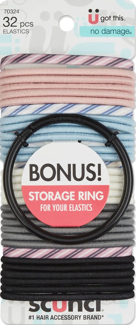 scünci Mixed Pastel Colored Hair Elastics, 32 count-043194703241-LR-353157-1-LR eShop