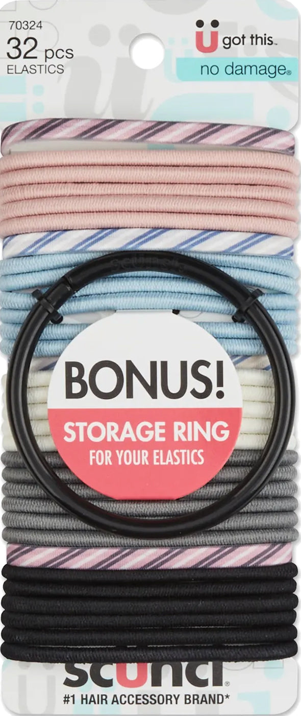 scünci Mixed Pastel Colored Hair Elastics, 32 count-043194703241-LR-353157-1-LR eShop
