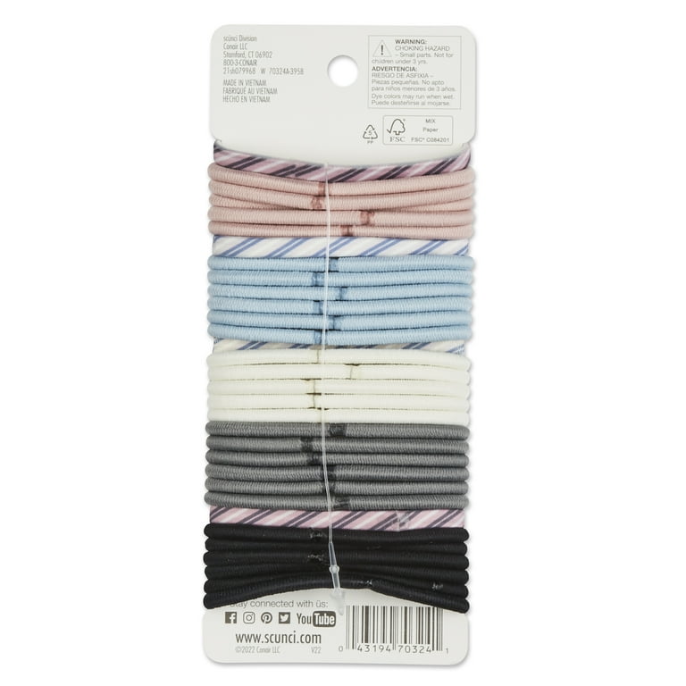 scünci Mixed Pastel Colored Hair Elastics, 32 count-043194703241-LR-353157-5-LR eShop