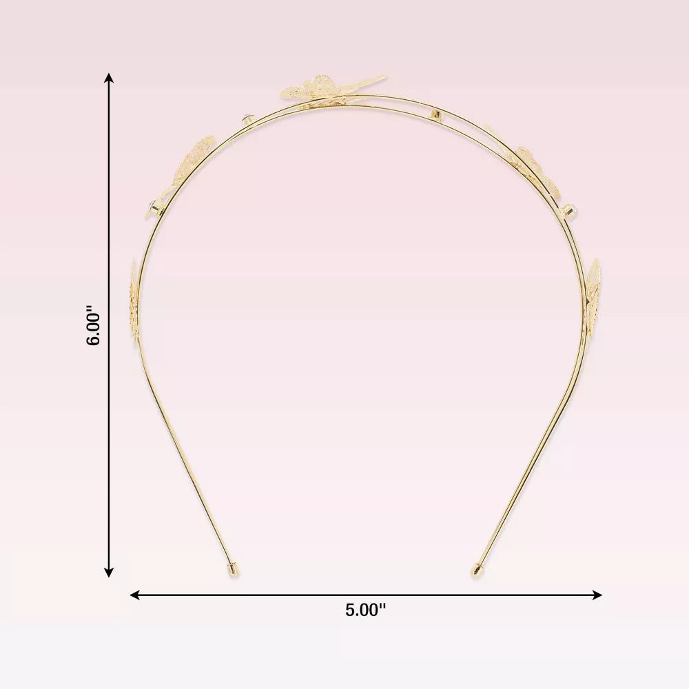 scünci Multi-Strand Stone Embellished Butterfly Metal Headband - Gold-043194703302-LR-352766-6-LR eShop