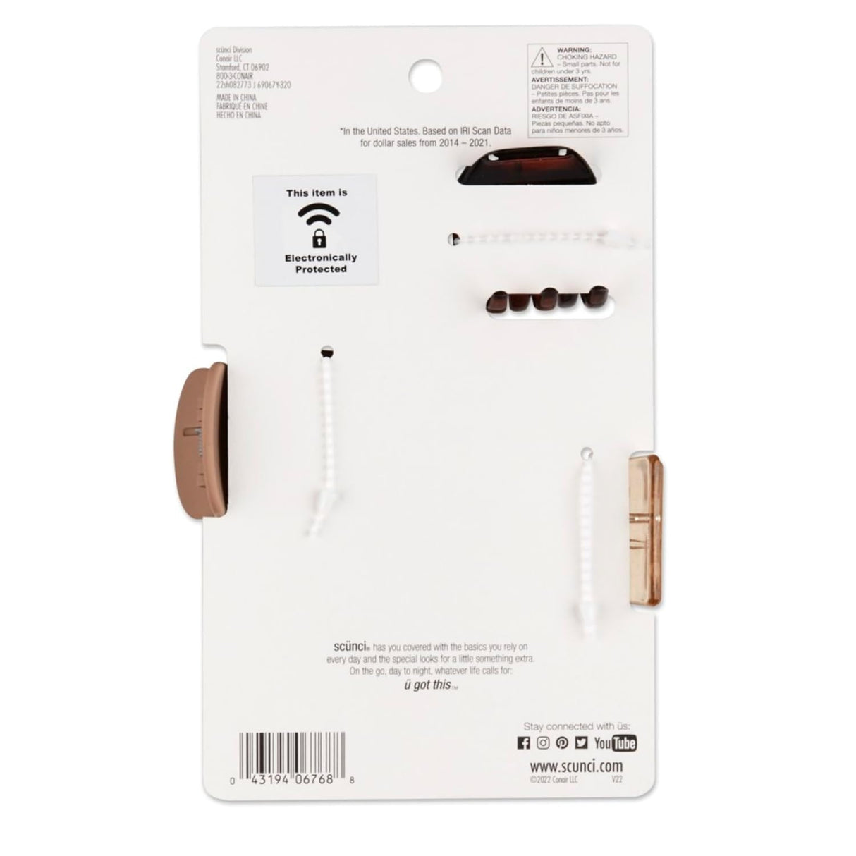 scünci Neutral Mixed Claw Clips, 3 count-043194690671-LR-348448-4-LR eShop