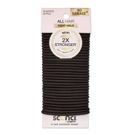 scünci No Damage 2X Stronger Elastic Hair Ties - Black, 32 count-043194101429-LR-364129-1-LR eShop