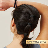 scünci No Damage 2X Stronger Elastic Hair Ties for All Hair - Black, 18 count-043194101412-LR-364128-7-LR eShop