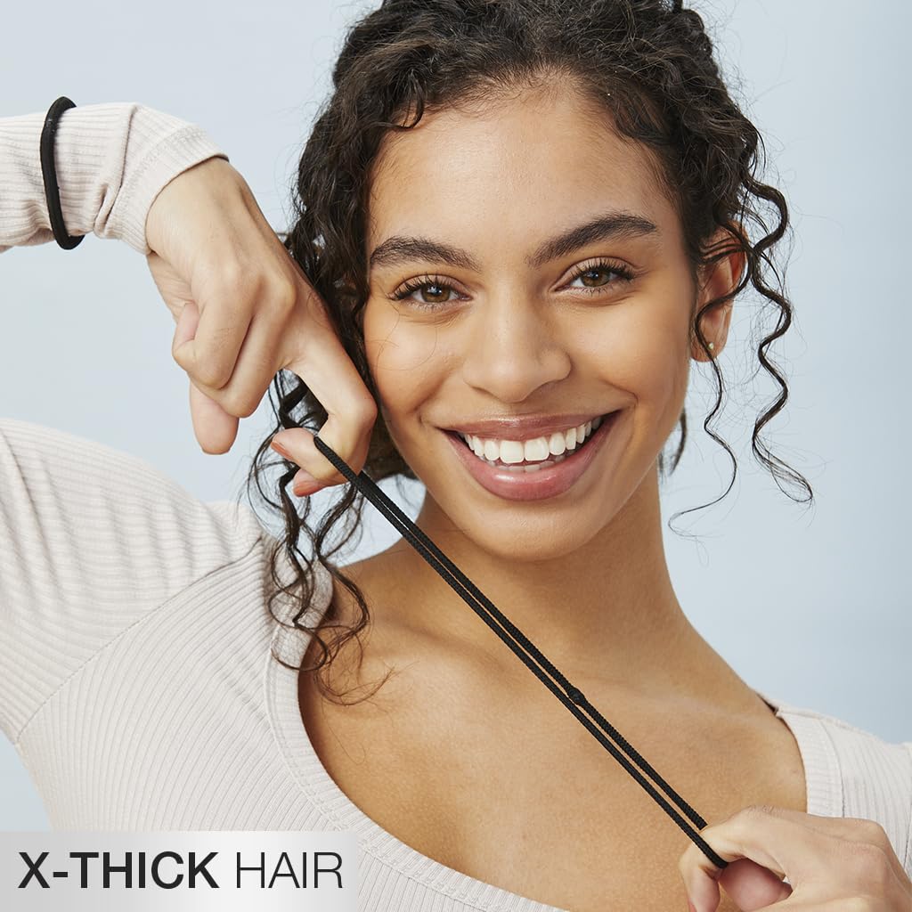 scünci No Damage 2X Stronger Tight Hold Elastic Hair Ties - Black, 22 count-043194101467-LR-364132-4-LR eShop