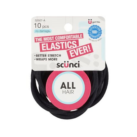 Scünci No Damage 4mm 6.5" Nylon All Hair Elastics, 10 CT-043194325078-LR-332517-1-LR eShop