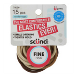 scünci No-Damage Fine Hair Elastics - Blonde and Brunette, 15 count-043194700967-LR-339748-1-LR eShop