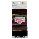 scünci No Damage Flat Printed & Round Hair Ties - Midtone Mixed, 32 count-043194334896-LR-333738-1-LR eShop