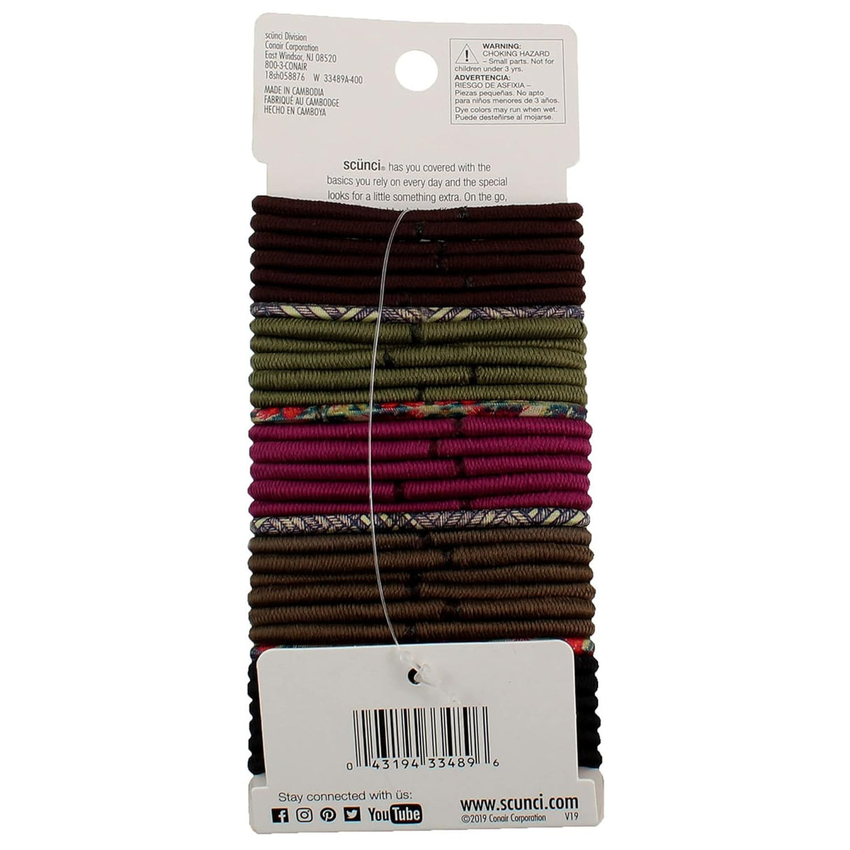 scünci No Damage Flat Printed & Round Hair Ties - Midtone Mixed, 32 count-043194334896-LR-333738-2-LR eShop