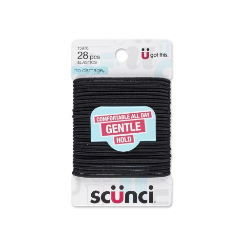 Scünci No Damage Gentle Hold Medium Hair Elastics Black, 28 CT-043194159765-LR-156995-1-LR eShop