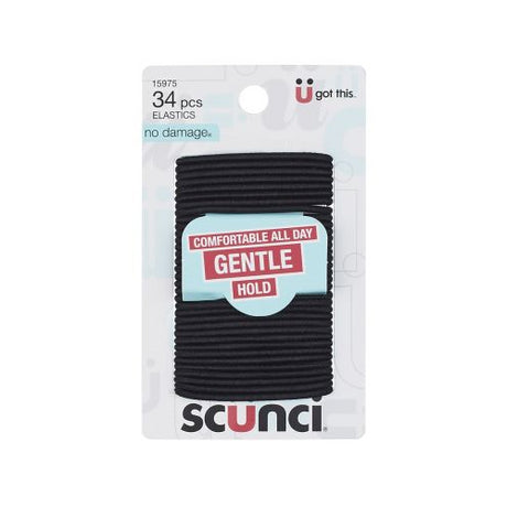 Scünci No Damage Gentle Hold Small Hair Elastics Black, 34 CT-043194159758-LR-156994-1-LR eShop