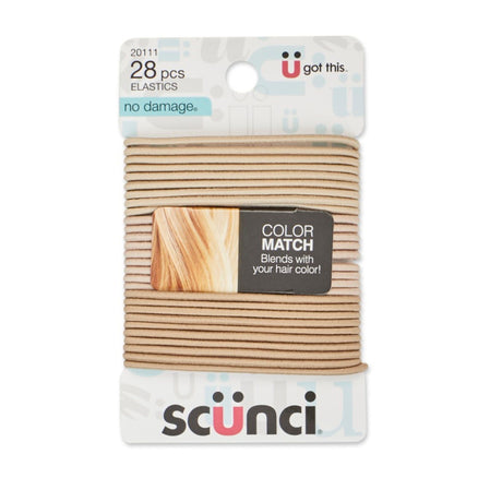 scünci No Damage Hair Elastics - Blonde, 28 count-043194201112-LR-337459-1-LR eShop