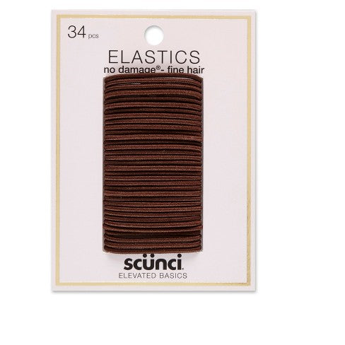 scünci No Damage Hair Elastics - Brown, 34 count-043194178919-LR-220913-1-LR eShop
