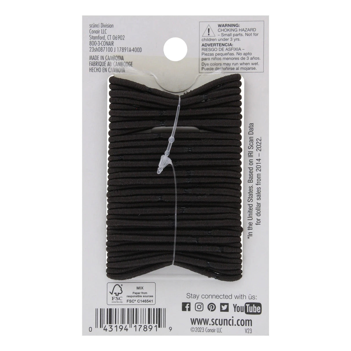 scünci No Damage Hair Elastics - Brown, 34 count-043194178919-LR-220913-2-LR eShop
