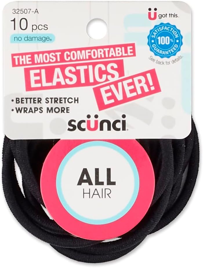 scünci No Damage Hair Elastics For All Hair Types, 10 count-043194325078-LR-332517-1-LR eShop