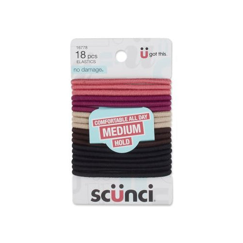 Scünci No Damage Hair Elastics Medium, Natural, Assorted, 18 CT-043194167784-LR-157053-1-LR eShop