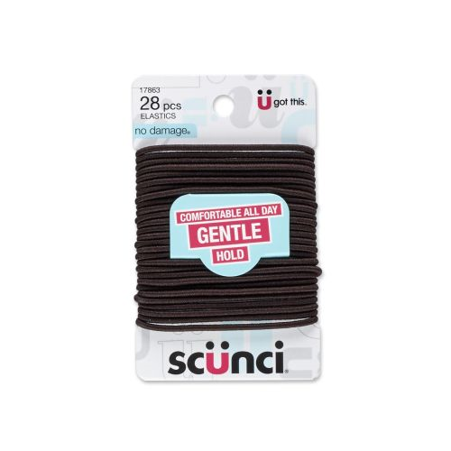 Scünci No Damage Large Hair Elastics, Brown, 28 CT-043194178636-LR-184254-1-LR eShop