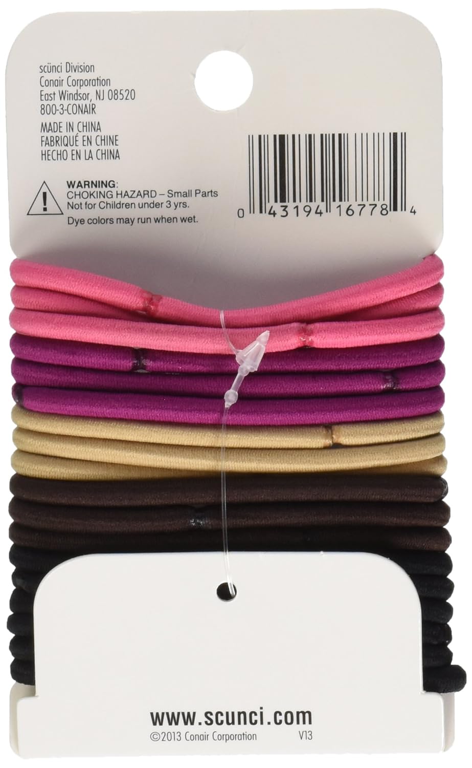 scünci No Damage Medium Hold Hair Elastics - Assorted Neutrals, 18 count-043194167784-LR-157053-2-LR eShop