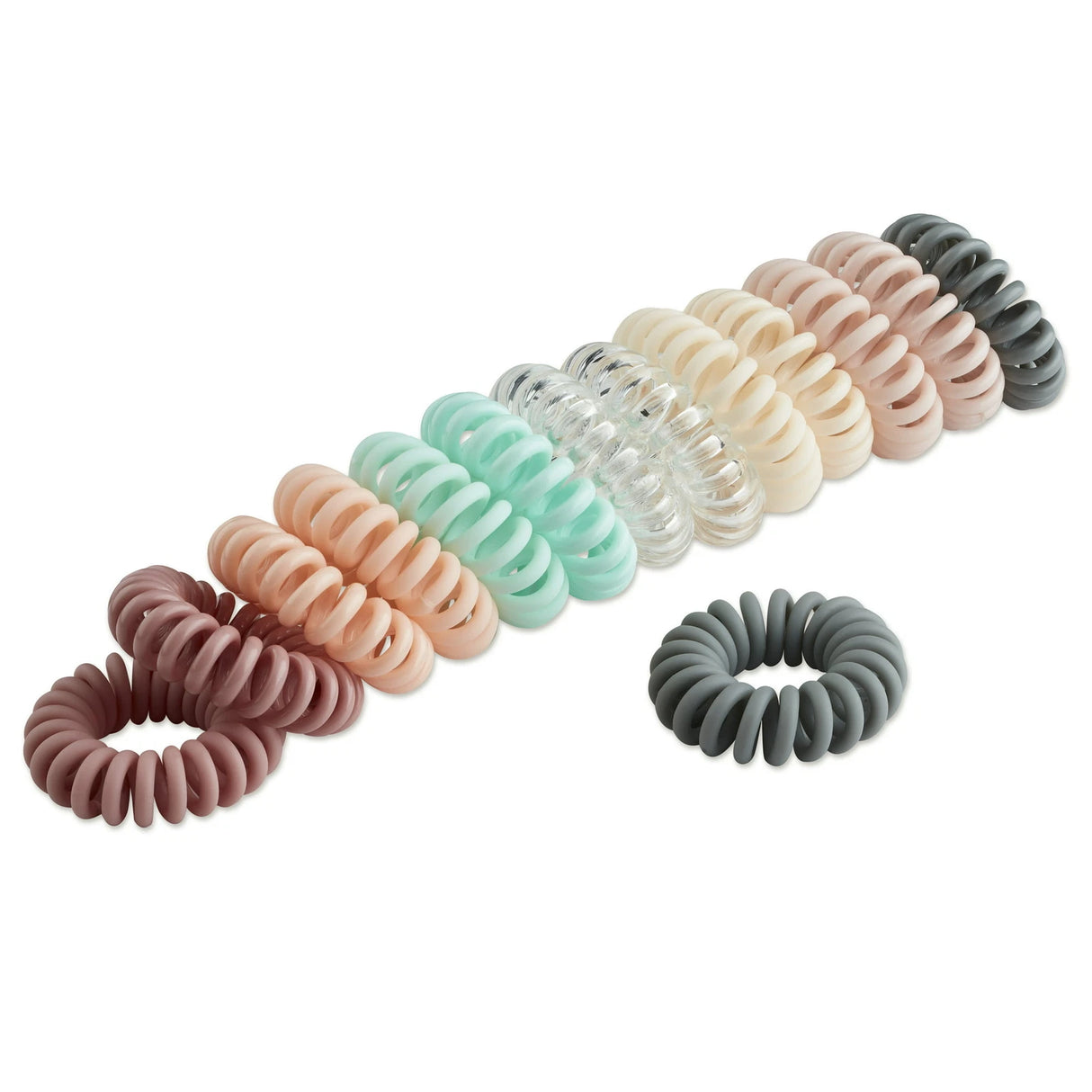 scünci No-Damage Plastic Coiled Hair Spirals - Assorted Pastels, 14 count-043194690442-LR-351458-2-LR eShop