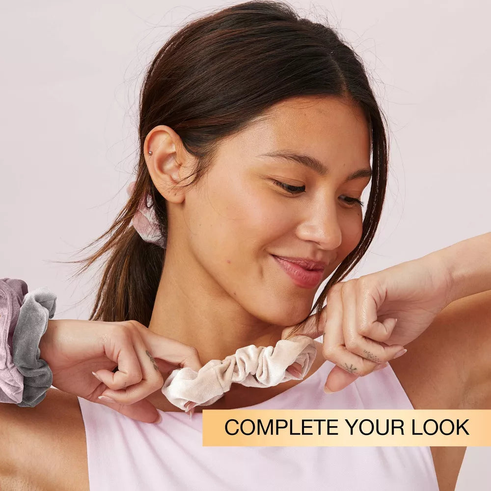 scünci No Damage Plush Velour Scrunchies - Neutrals, 6 count-043194351473-LR-348443-6-LR eShop