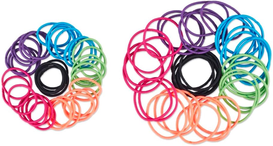 scünci No Damage Ponytail Elastics - Assorted Brights, 80 count-043194228539-LR-274371-2-LR eShop