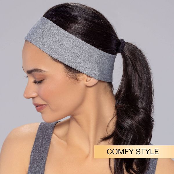 scünci No Damage Stretch Fabric Headbands - Blacks, White, and Grays, 5 count-043194392704-LR-274562-6-LR eShop