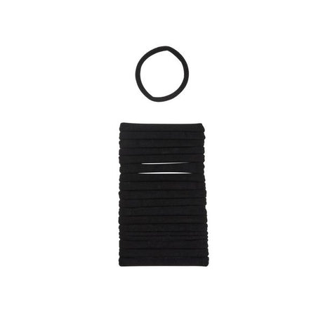 scünci No Damage Super Comfy Hosiery Elastic Hair Tie Ponytailers - Black, 20 count-043194101481-LR-364133-2-LR eShop
