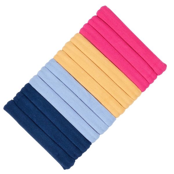 scünci No Damage Super Comfy Hosiery Elastic Hair Tie Ponytailers for All Hair - Assorted Colors, 12 count-043194104659-LR-361974-2-LR eShop
