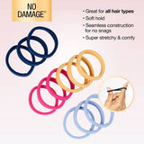 scünci No Damage Super Comfy Hosiery Elastic Hair Tie Ponytailers for All Hair - Assorted Colors, 12 count-043194104659-LR-361974-5-LR eShop