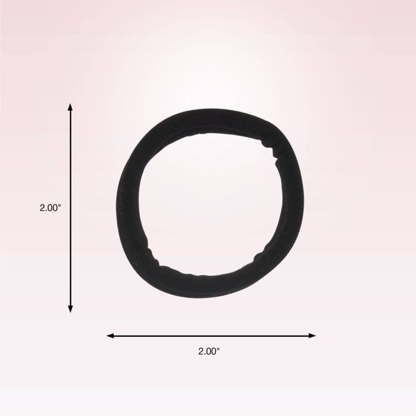 scünci No Damage Super Comfy Hosiery Elastic Hair Tie Ponytailers for Thick Hair - Black, 10 count-043194101498-LR-361972-4-LR eShop