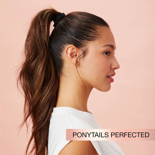 scünci No Damage Super Comfy Hosiery Elastic Hair Tie Ponytailers for Thick Hair - Black, 10 count-043194101498-LR-361972-7-LR eShop